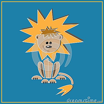Leo as one of the zodiac signs Vector Illustration