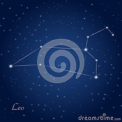 Leo constellation zodiac Stock Photo