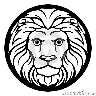 Leo Lion Zodiac Sign Vector Illustration