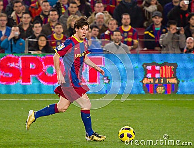 Leo Messi running Editorial Stock Photo