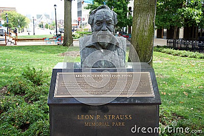 Leon R. Strauss Bust Editorial Stock Photo