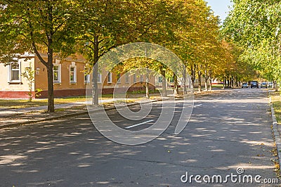 Leo Tolstoy alley under shadow of the chestnut trees Editorial Stock Photo