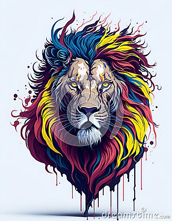 Leo Zodiac Sign. Lion horoscope sign. Generative Artificial Intelligence Stock Photo