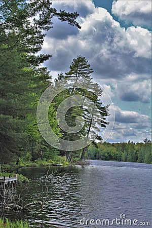 Leonard Pond located in Childwold, New York, United States Stock Photo