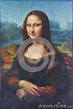 Leonardo da Vinci, Mona Lisa, La Gioconda, Louvre, Paris, France. Editorial Stock Photo