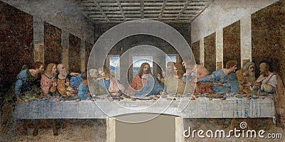 Leonardo da Vinci, The Last Supper Editorial Stock Photo