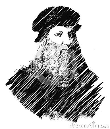 Leonardo da Vinci Vector Illustration