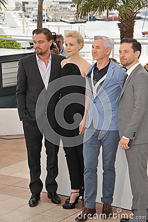 Leonardo DiCaprio & Baz Luhrmann & Carey Mulligan & Tobey Maguire Editorial Stock Photo