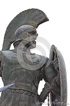 Leonidas statue at Sparta, Greece Stock Photo