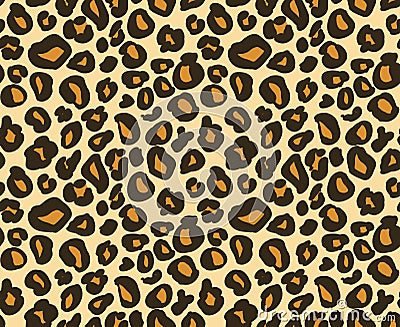 Leopard / cheetah skin seamless pattern, abstract animal background, vector illustration. Vector Illustration