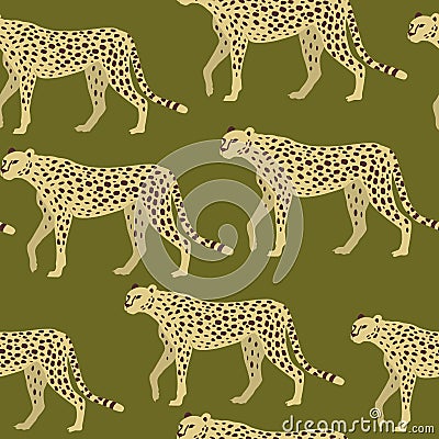 Leopard, Cheetah Surface Pattern, Panther Camouflage Repeat Pattern for Textile Design, Fabric Printing, Stationary, Packaging, Wa Stock Photo