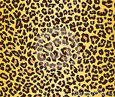 Leopard pattern texture repeating seamless orange black Vector Illustration