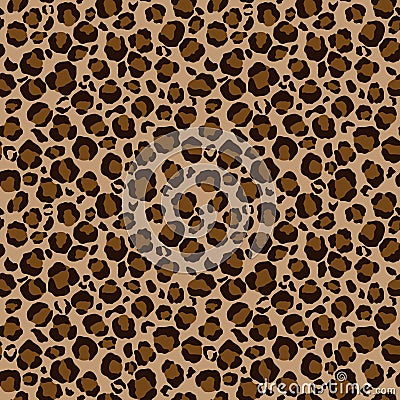 Leopard Print Seamless Pattern Vector Illustration