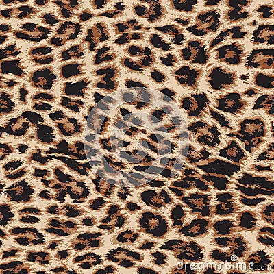 Leopard print repeat pattern - vector file. Vector Illustration