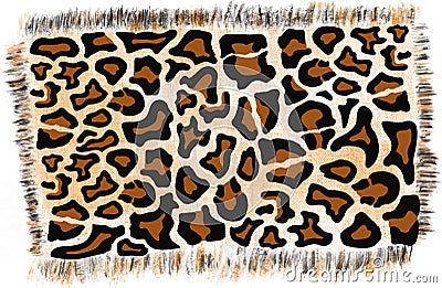 Leopard print rug design sublimation Stock Photo