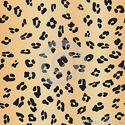Leopard seamless yellow pattern. Leopard pattern design. Seamless ocelot pattern for wallpaper, wrapping pape, textile. Vector Illustration