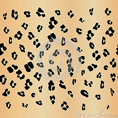 Leopard seamless yellow pattern. Leopard pattern design. Seamless ocelot pattern for wallpaper, wrapping pape, textile. Vector Illustration