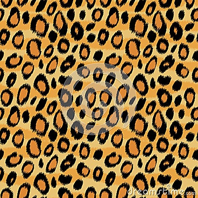 Leopard skin animal print seamless pattern, vector Vector Illustration