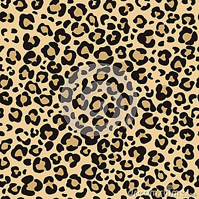 Leopard skin seamless pattern. Cheetah Jaguar animal texture background. Vector Vector Illustration