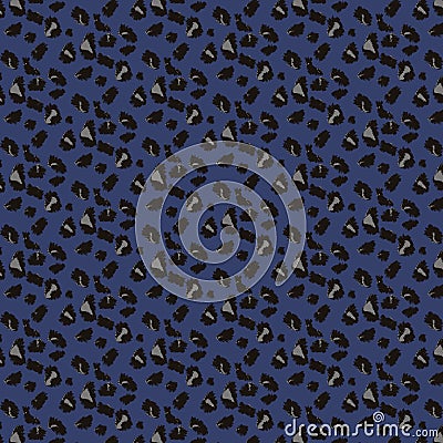 Leopard skin seamless pattern. Vector illustration with animal print. Vector Illustration