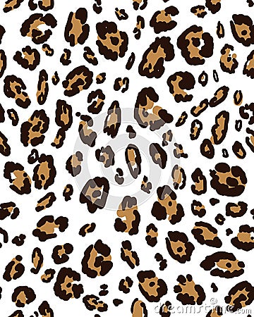 Leopard skin seamless pattern Vector Illustration