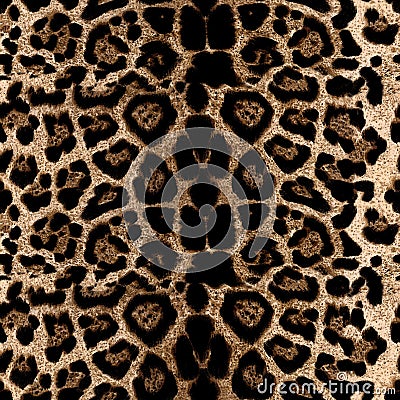 Leopard skin texture seamless pattern colored Stock Photo