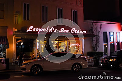 Leopold`s Ice Cream Editorial Stock Photo