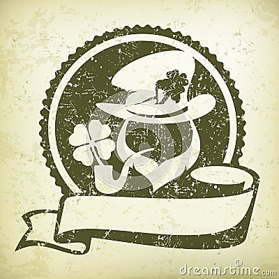 Leprechaun circle logo grange Vector Illustration