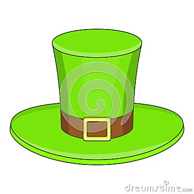 Leprechaun hat icon, cartoon style Vector Illustration