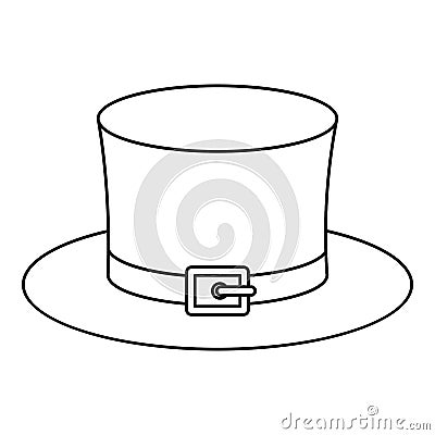 Leprechaun hat icon, outline style Vector Illustration