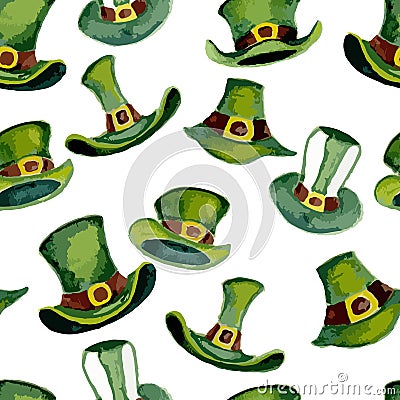 Leprechaun hats pattern Vector Illustration