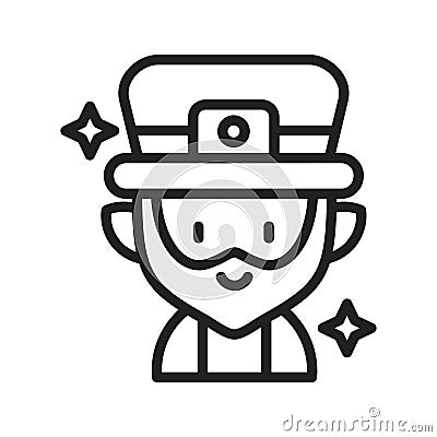 Leprechaun Icon Image. Vector Illustration