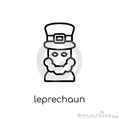 Leprechaun icon. Trendy modern flat linear vector Leprechaun icon on white background from thin line Fairy Tale collection Vector Illustration