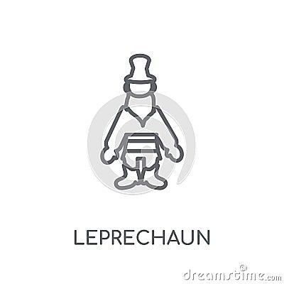 Leprechaun linear icon. Modern outline Leprechaun logo concept o Vector Illustration