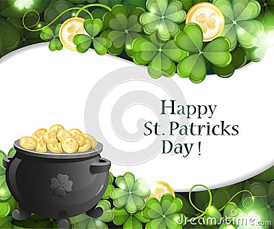 Leprechaun pot of gold Vector Illustration