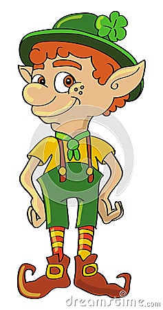 Leprechaun shamrock Cartoon Illustration