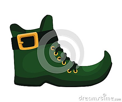 leprechaun shoe boot Vector Illustration