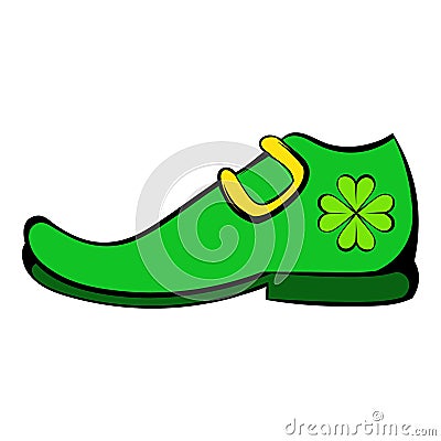 Leprechaun shoe icon, icon cartoon Vector Illustration