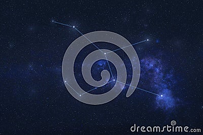 Lepus Constellation in outer space Stock Photo