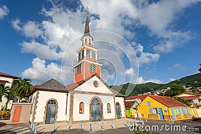 Les Anses d`Arlet, Martinique - The church Stock Photo