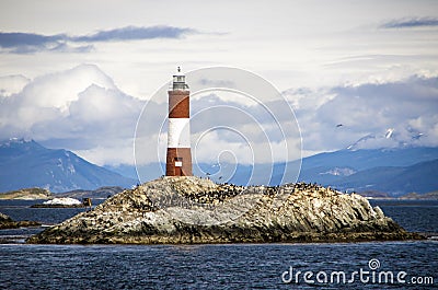 Les Eclaireurs lighthouse, Beagle channel Stock Photo