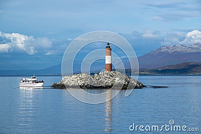 Les eclaireurs lighthouse, ushuaia, argentina Stock Photo