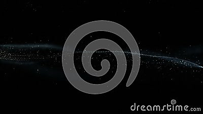 Les particules abstraites numériques DE POINTE de vague de couleur noire et grise coulent fond de mouvement illustration libre de droits Les particules abstraites numériques DE POINTE de vague de couleur noire et grise coulent fond de mouvement illustration libre de droits