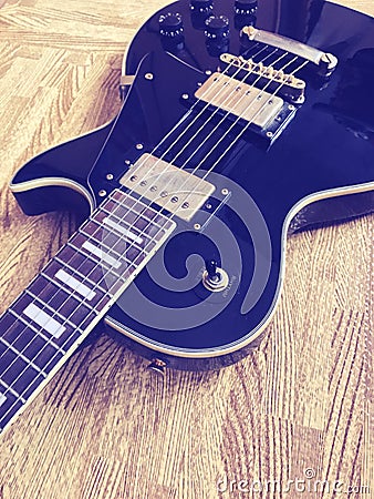 Les Paul Style electric Guitar Stock Photo