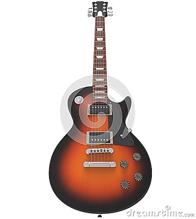 Les Paul Sunburst Guitar Stock Photo