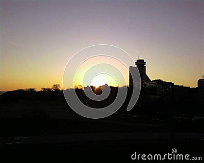 Les plaines d`Abrahams, coucher de soleil Stock Photo