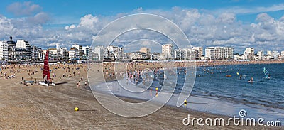 Les Sables d`Olonne beach Editorial Stock Photo