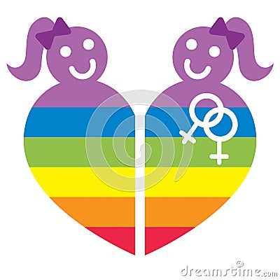 Lesbian symbol Vector Illustration