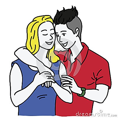 Lesbians couple lovers vector character Vector Illustration