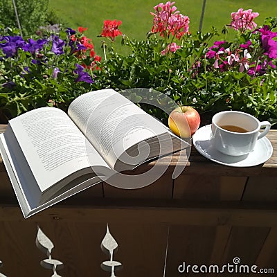 Book and coffee Stock Photo